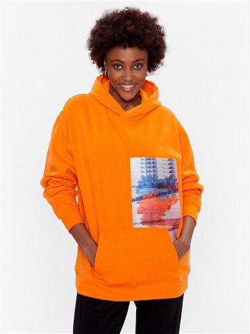 Calvin Klein Jeans Mikina J20J221153 Oranžová Oversize