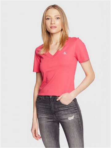 Calvin Klein Jeans T-Shirt J20J220303 Růžová Slim Fit