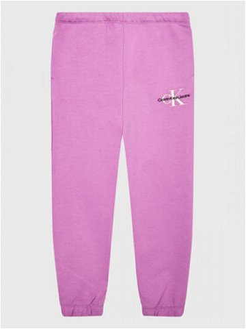 Calvin Klein Jeans Teplákové kalhoty Monogram Off Placed IG0IG01854 Fialová Relaxed Fit