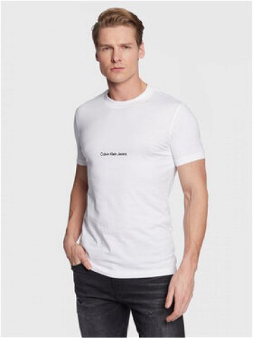 Calvin Klein Jeans T-Shirt J30J322848 Bílá Slim Fit