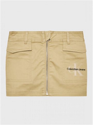 Calvin Klein Jeans Sukně Monogram IG0IG01824 Béžová Regular Fit