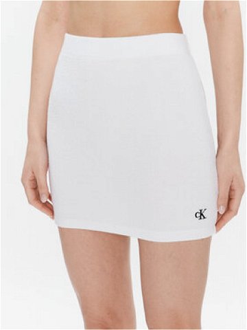 Calvin Klein Jeans Pouzdrová sukně J20J220795 Bílá Slim Fit