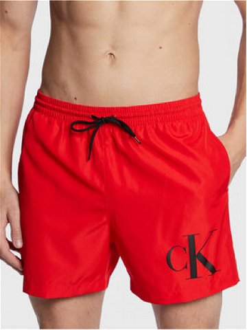 Calvin Klein Swimwear Plavecké šortky KM0KM00849 Červená Regular Fit