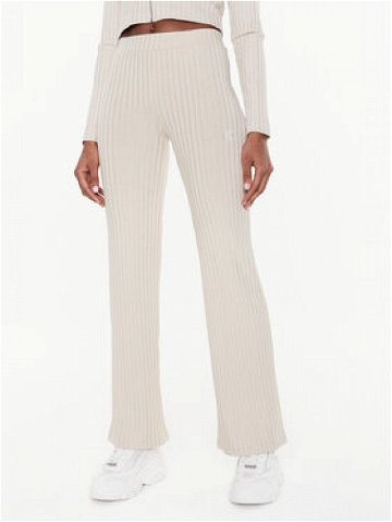 Calvin Klein Jeans Kalhoty z materiálu J20J220678 Béžová Flare Fit