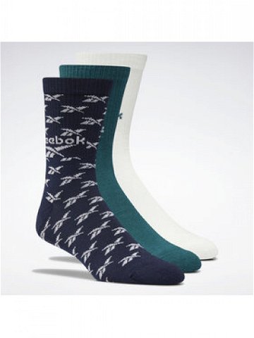 Reebok Klasické ponožky Unisex Classics Fold-Over Crew Socks 3 Pairs H47533 Zelená