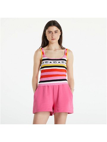 Chiara Ferragni Striped Yarn Logomania Knit Multicolor