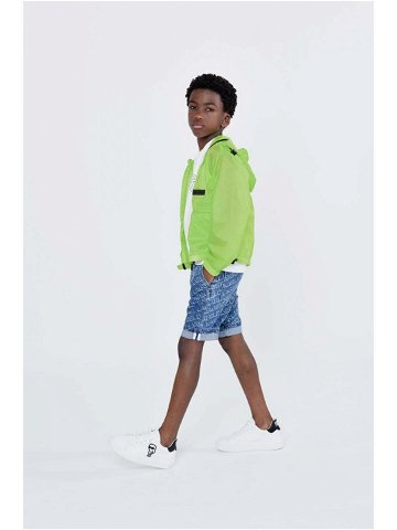 Dětská bunda Karl Lagerfeld zelená barva