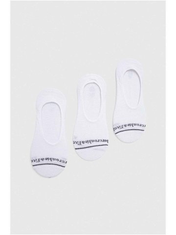Ponožky Abercrombie & Fitch 3-pack pánské bílá barva