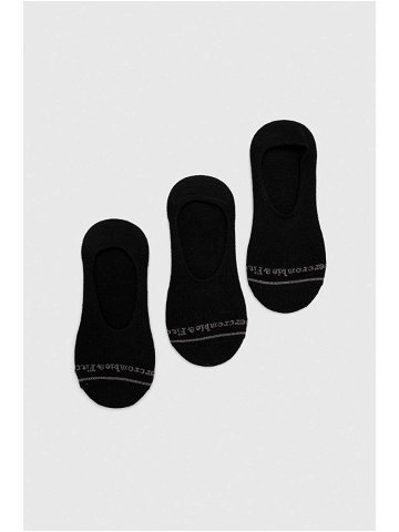 Ponožky Abercrombie & Fitch 3-pack pánské černá barva