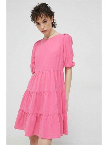 Šaty HUGO růžová barva mini