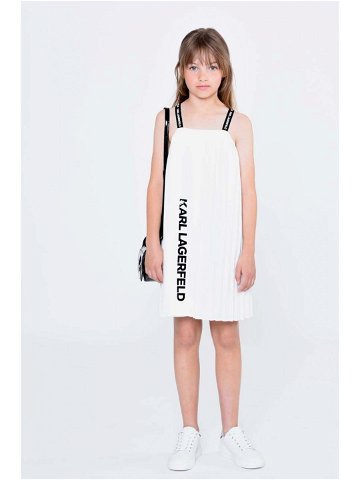 Dívčí šaty Karl Lagerfeld bílá barva mini oversize
