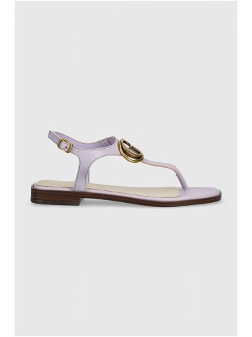 Kožené sandály Guess MIRY dámské fialová barva FL6MRY LEA21