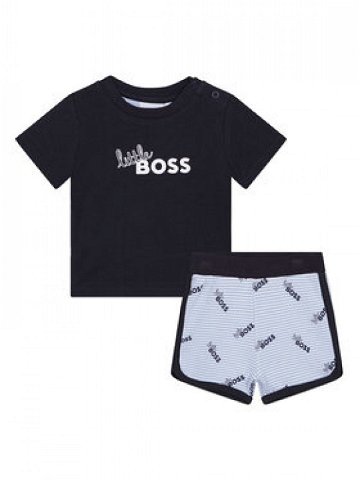 Boss Sada tričko a sportovní šortky J98415 Tmavomodrá Regular Fit