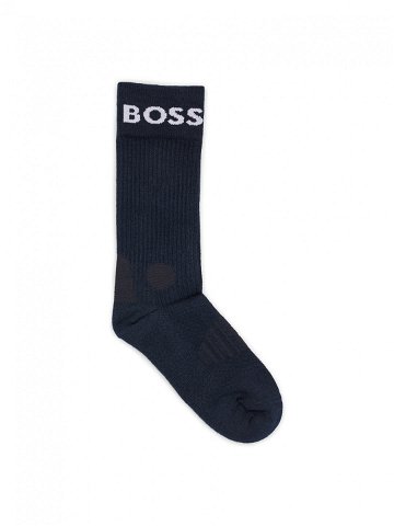 Boss Sada 2 párů pánských vysokých ponožek 50467707 Modrá