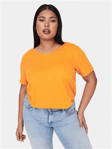 ONLY Carmakoma T-Shirt 15285965 Oranžová Regular Fit