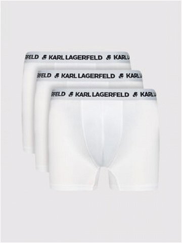 KARL LAGERFELD Sada 3 kusů boxerek Logo Trunks 211M2102 Bílá